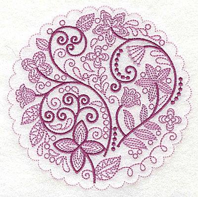 Embroidery Design: Whimsical Flowers D large<br> 4.98w X 4.97h | Embroidery Legacy Embroidery Design: Whimsical Flowers D large<br> 4.98w X 4.97h