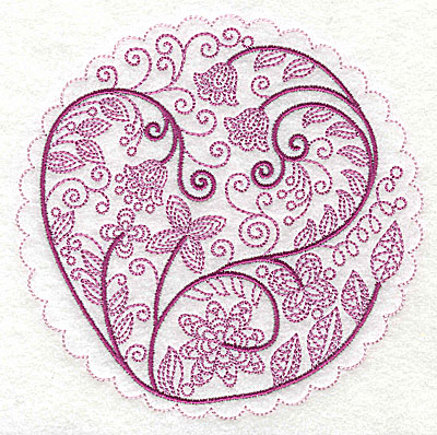 Embroidery Design: Whimsical Flowers F large<br> 4.98w X 4.97h | Embroidery Legacy Embroidery Design: Whimsical Flowers F large<br> 4.98w X 4.97h