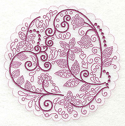Embroidery Design: Whimsical Flowers H large<br> 4.98w X 4.97h | Embroidery Legacy Embroidery Design: Whimsical Flowers H large<br> 4.98w X 4.97h