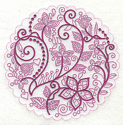 Embroidery Design: Whimsical Flowers I large<br> 4.98w X 4.97h
