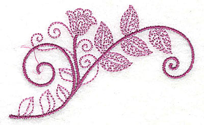 Embroidery Design: Whimsical Flower 2<br> 3.52w X 2.15h | Embroidery Legacy Embroidery Design: Whimsical Flower 2<br> 3.52w X 2.15h