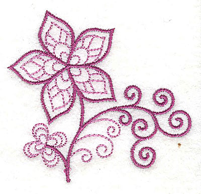 Embroidery Design: Whimsical Flower 6<br> 3.03w X 2.87h | Embroidery Legacy Embroidery Design: Whimsical Flower 6<br> 3.03w X 2.87h