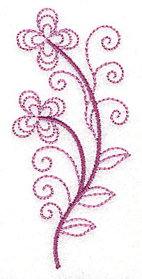 Embroidery Design: Whimsical Flower 10<br> 1.61w X 3.52h | Embroidery Legacy Embroidery Design: Whimsical Flower 10<br> 1.61w X 3.52h