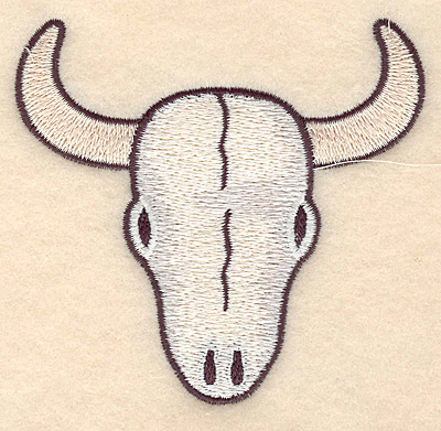 Embroidery Design: Longhorn skull <br> 3.85w X 3.61h