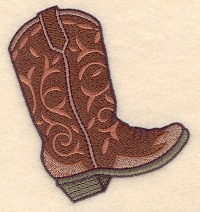 Embroidery Design: Cowboy boot<br> 3.56w X 3.86h