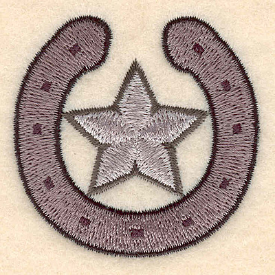 Embroidery Design: Horseshoe and stark<br> 2.22w X 2.18h