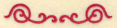 Embroidery Design: Swirls<br> 3.89w X 0.70h