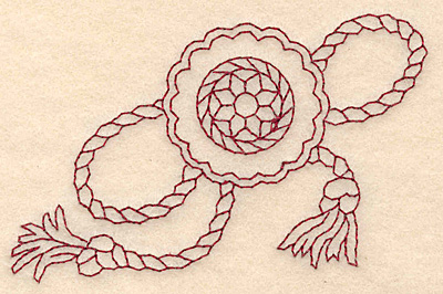 Embroidery Design: Redwork rope and best buckle<br> 3.85w X 2.54h