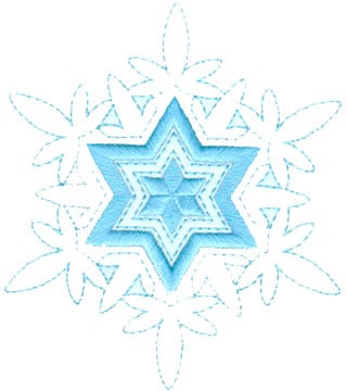 Embroidery Design: Decorative Snowflake<br>4.33" x 5.00"