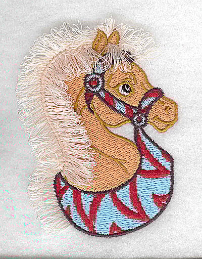 Embroidery Design: Carousel Horse 1 Fringe<br> 2.66w X 3.61h | Embroidery Legacy Embroidery Design: Carousel Horse 1 Fringe<br> 2.66w X 3.61h