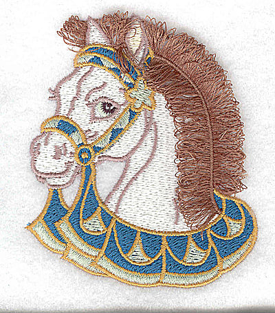 Embroidery Design: Carousel Horse 2 Fringe <br> 3.13w X 3.68h