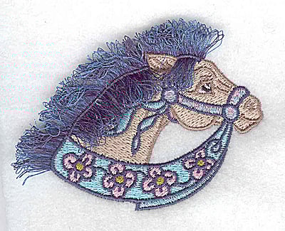 Embroidery Design: Carousel Horse 5 Fringe<br> 3.51w X 2.56h