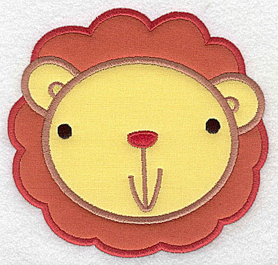 Embroidery Design: Lion head applique large<br> 5.18w X 4.95h