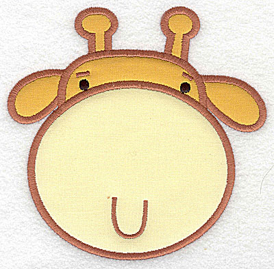 Embroidery Design: Giraffe head applique large<br> 5.08w X 4.97h