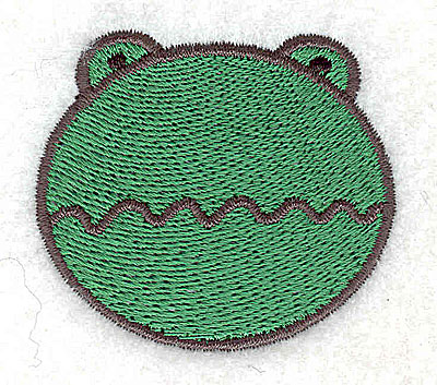Embroidery Design: Frog head<br> 2.02w X 1.80h