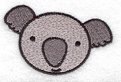Embroidery Design: Koala bear head<br> 2.58w X 1.60h