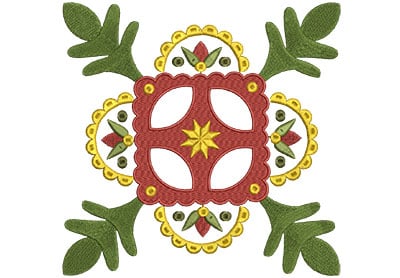 Embroidery Design: Baltimore Quilt Block 1 Lg<br> 7.26w X 7.26h