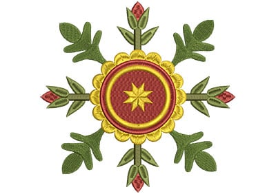 Embroidery Design: Baltimore Quilt Block 6 Lg<br> 7.25w X 7.25h