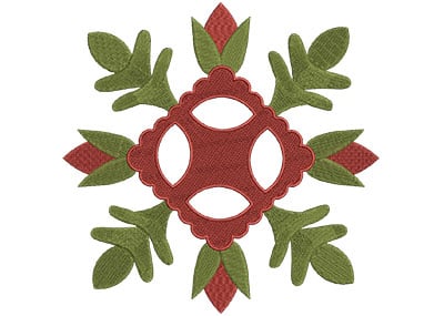 Embroidery Design: Baltimore Quilt Block 7 Lg<br> 7.24w X 7.24h