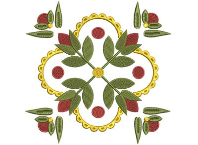 Embroidery Design: Baltimore Quilt Block 12 Lg<br> 7.24w X 7.24h