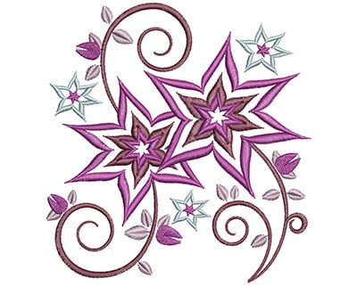 Embroidery Design: Floral Swirls Lg<br> 4.64w X 4.92h