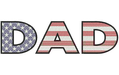 Embroidery Design: American Dad<br> 10.59w X 2.93h