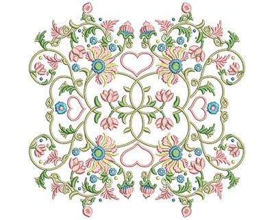 Embroidery Design: Harmony Floral 3<br> 7.86w X 7.83h