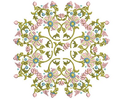 Embroidery Design: Harmony Floral 4<br> 7.86w X 7.86h