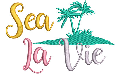 Embroidery Design: Sea La Vie<br> 5.44w X 3.71h
