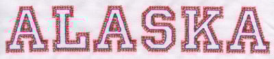 Embroidery Design: Alaska Name<br>1.44" x 8.02"