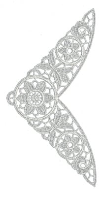 Embroidery Design: Lace Medium 2<br>3.35" x 6.57"