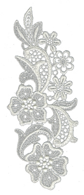 Embroidery Design: Lace Large 3<br>3.07" x 8"