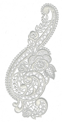 Embroidery Design: Lace Large 4<br>4.4" x 9.59"