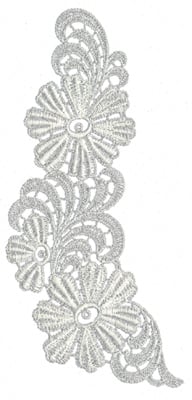 Embroidery Design: Lace Large 6<br>3.07" x 6.65"