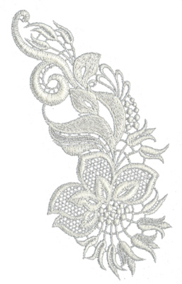 Embroidery Design: Lace Large 8<br>4.46" x 6.83"