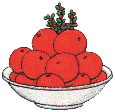 Embroidery Design: Bowl of Oranges<br>2.93" x 2.84"