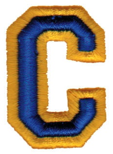 Embroidery Design: Athletic Foam C<br>1.41" x 1.99"