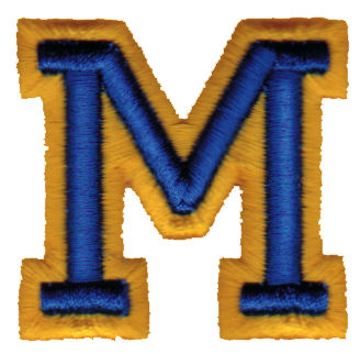 Embroidery Design: Athletic Foam M<br>2.08" x 1.98"