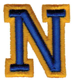 Embroidery Design: Athletic Foam N<br>1.85" x 1.99"