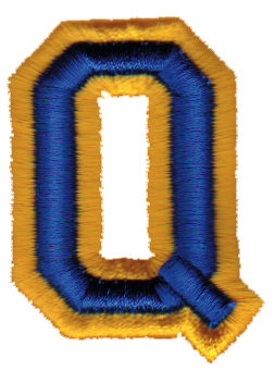 Embroidery Design: Athletic Foam Q<br>1.61" x 2.16"