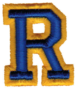 Embroidery Design: Athletic Foam R<br>1.71" x 1.98"