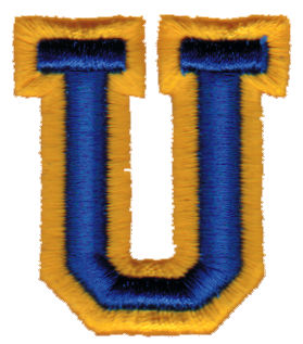 Embroidery Design: Athletic Foam U<br>1.74" x 1.98"
