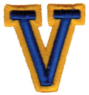 Embroidery Design: Athletic Foam V<br>1.86" x 1.98"
