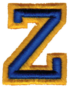 Embroidery Design: Athletic Foam Z<br>1.58" x 1.98"