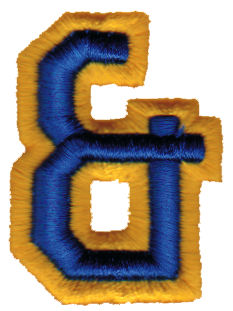 Embroidery Design: Athletic Foam &<br>1.46" x 1.98"