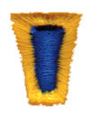 Embroidery Design: Athletic Foam Apostrophe<br>0.57" x 0.69"