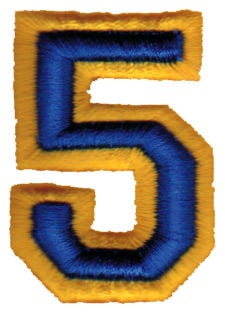 Embroidery Design: Athletic Foam 5<br>1.42" x 1.98"