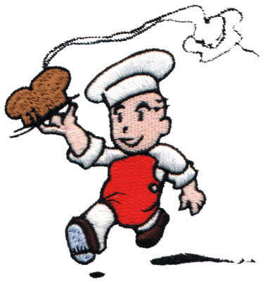Embroidery Design: Running Baker<br>3.38" x 3.55"