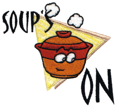 Embroidery Design: Soup's On<br>4.27" x 3.89"