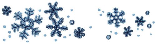 Embroidery Design: Snowflakes<br>6.09" x 1.63"